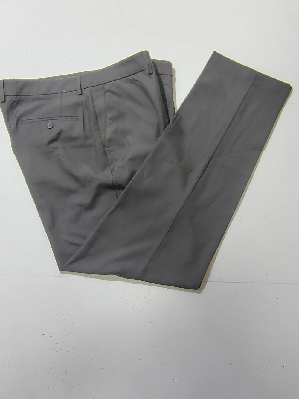 Haggar Premium Comfort  Slim Fit Dress Pants Hidden Comfort Waistband Gray 38x34